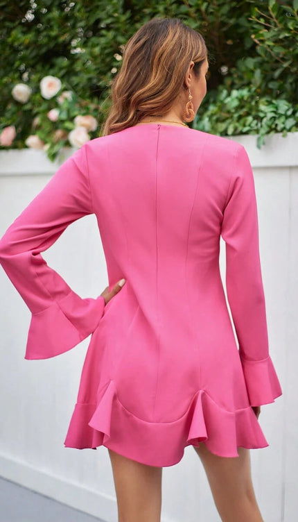 Robe fuchsia courte - Robe Addict