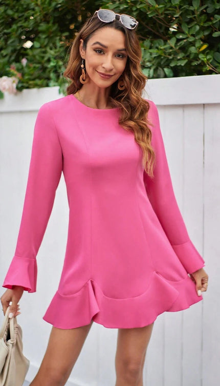 Robe fuchsia courte - Robe Addict