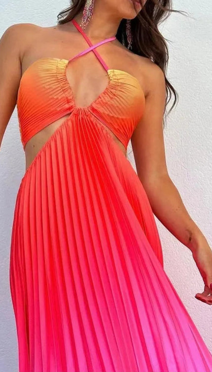 Robe fushia et orange - Robe Addict