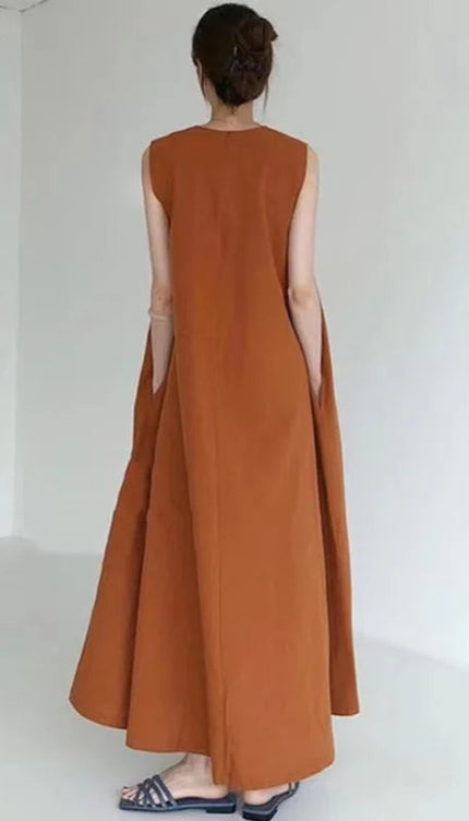 Robe gaze de coton terracotta - Robe Addict