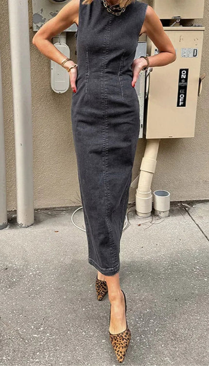 Robe en jean gris - Robe Addict