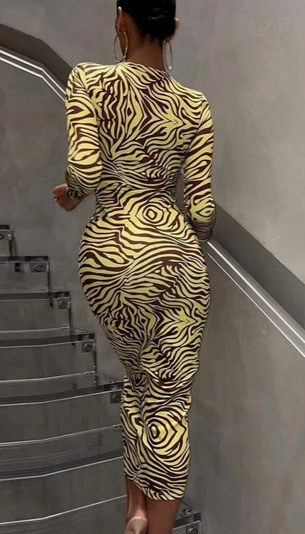 Robe jaune et noire - Robe Addict