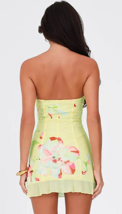 Robe jaune et verte - Robe Addict