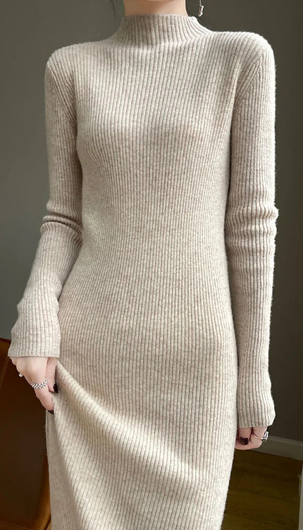 Robe laine ecru - Robe Addict