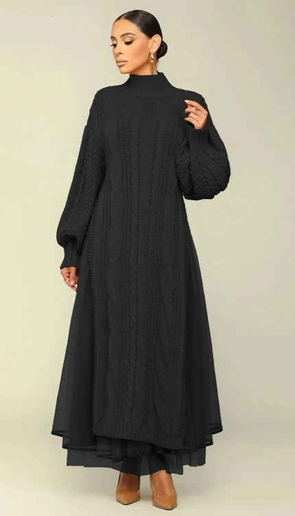 Robe en laine torsadée - Robe Addict