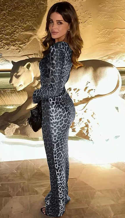 Robe leopard gris - Robe Addict