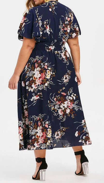 Robe longue champetre grande taille - Robe Addict