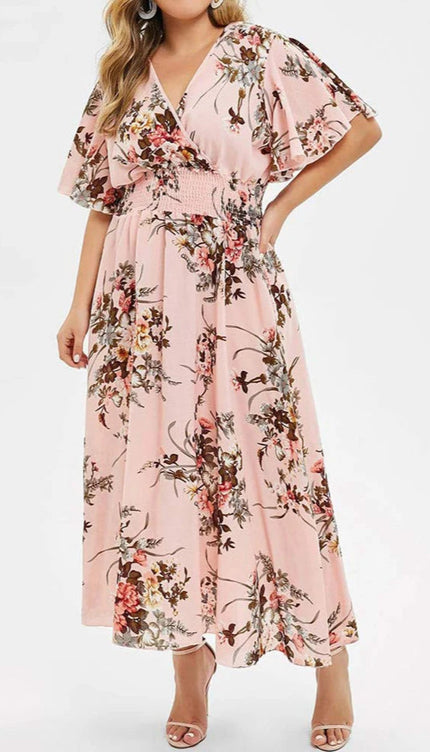 Robe longue champetre grande taille - Robe Addict