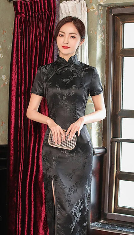 Robe longue col mao - Robe Addict