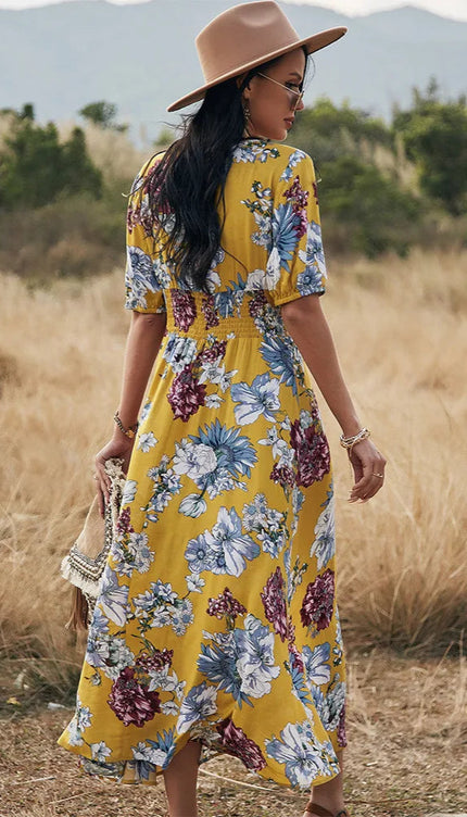 Robe longue fleurie chic - Robe Addict