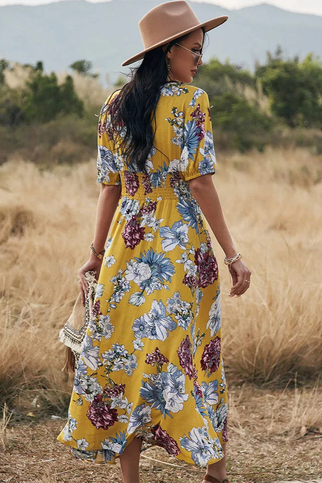 Robe longue fleurie chic - Robe Addict