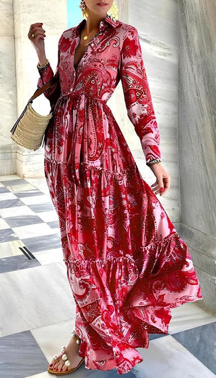 Robe longue hiver boheme - Robe Addict