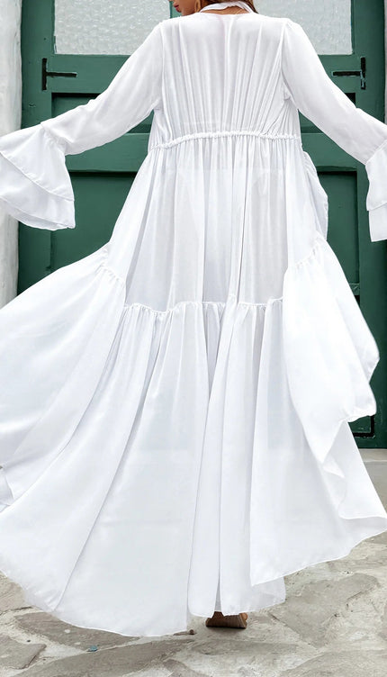 Robe longue plage blanche - Robe Addict