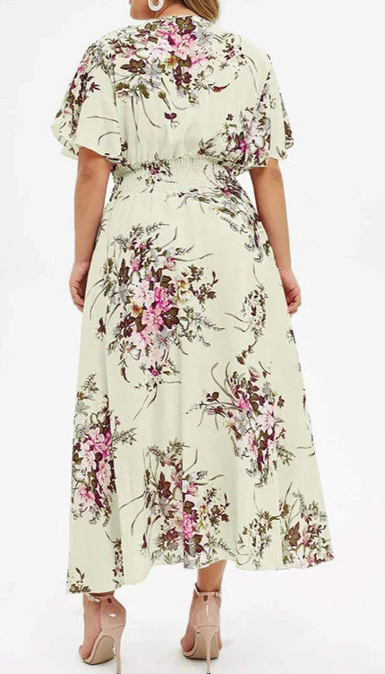 Robe longue champetre grande taille - Robe Addict