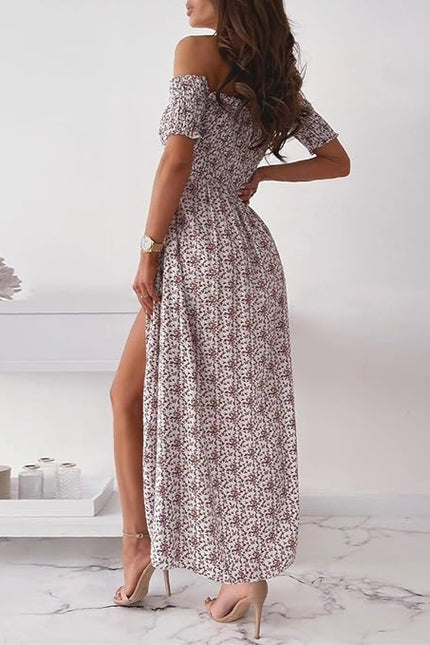 Robe longue encolure bardot - Robe Addict