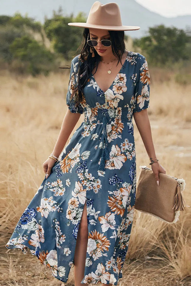 Robe longue fleurie chic - Robe Addict