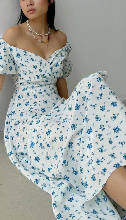 Robe longue fleurie pastel - Robe Addict
