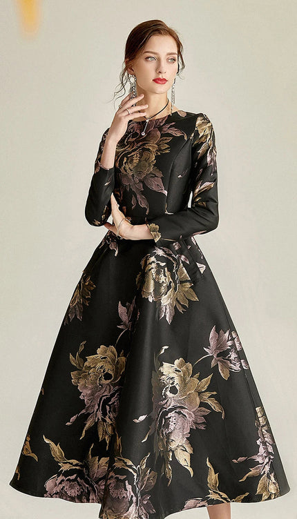 Robe longue jacquard - Robe Addict