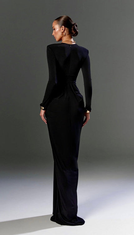 Robe longue decollete profond - Robe Addict