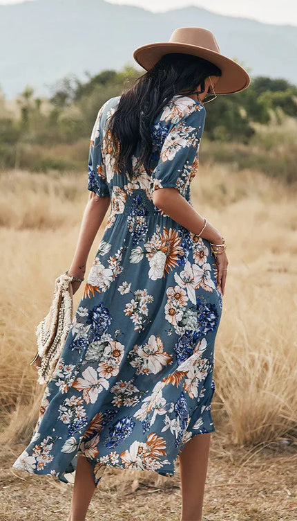 Robe longue fleurie chic - Robe Addict