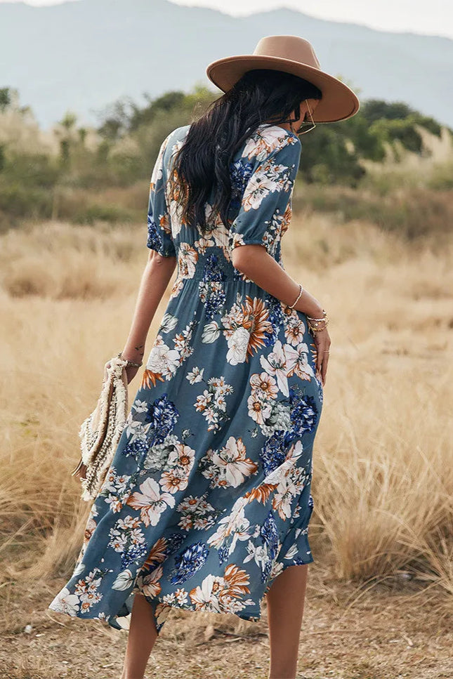 Robe longue fleurie chic - Robe Addict