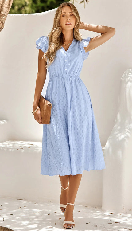 Robe longue manches papillon - Robe Addict