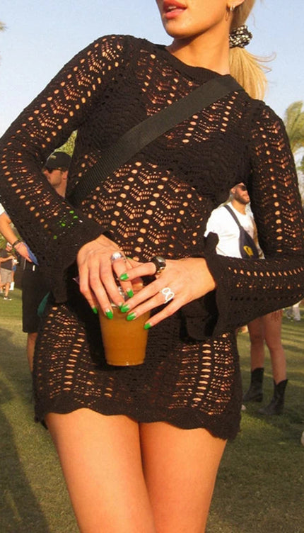 Robe maille dos nu - Robe Addict