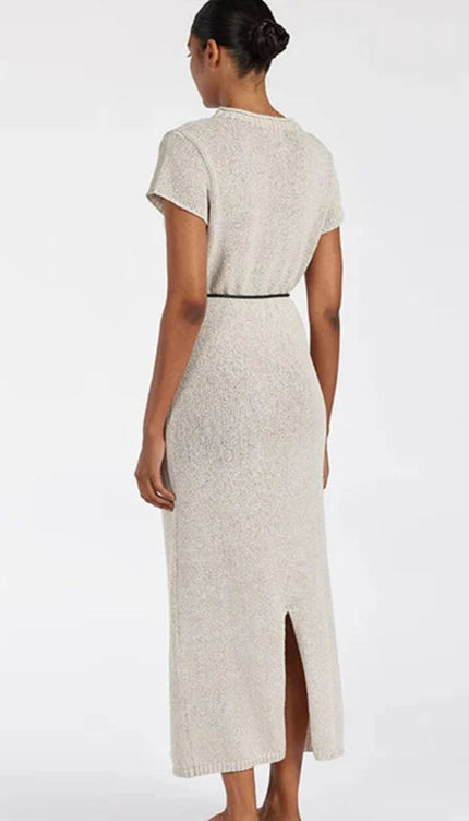 Robe maille creme - Robe Addict