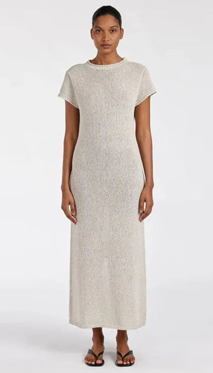 Robe maille creme - Robe Addict