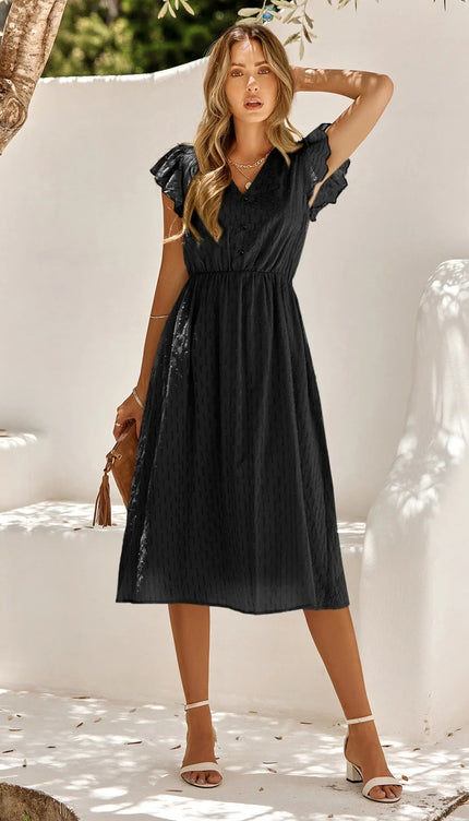 Robe longue manches papillon - Robe Addict