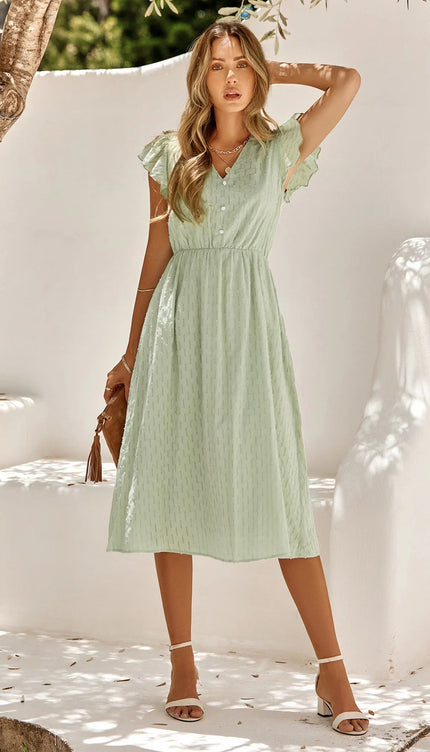 Robe longue manches papillon - Robe Addict