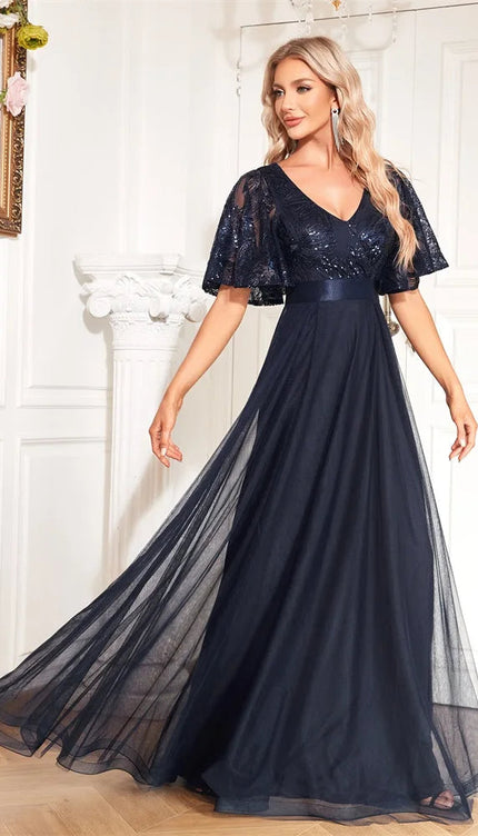 Robe mousseline bleu - Robe Addict