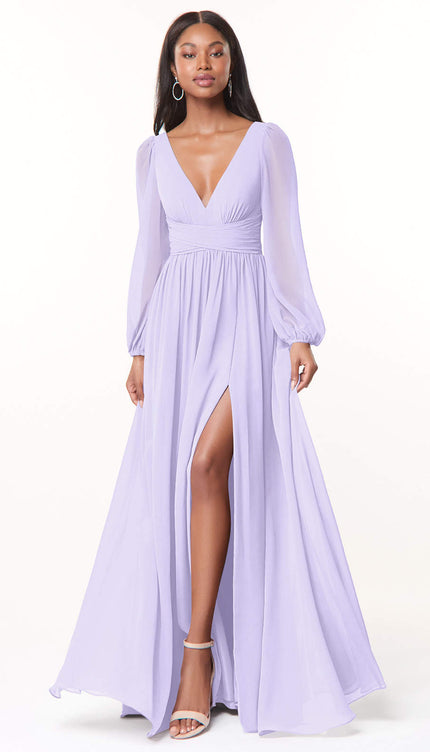 Robe manche longue mousseline - Robe Addict