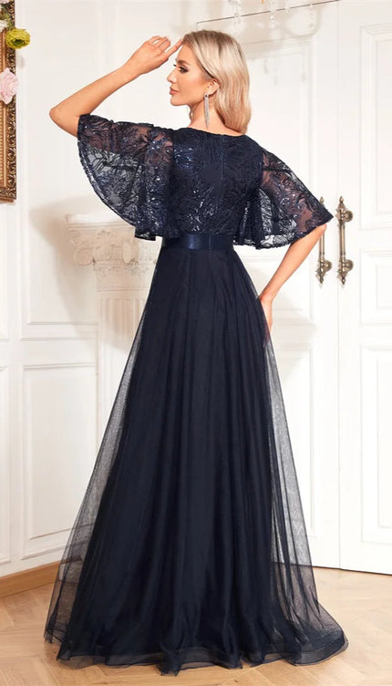 Robe mousseline bleu - Robe Addict