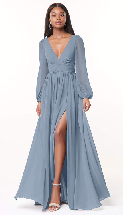 Robe manche longue mousseline - Robe Addict