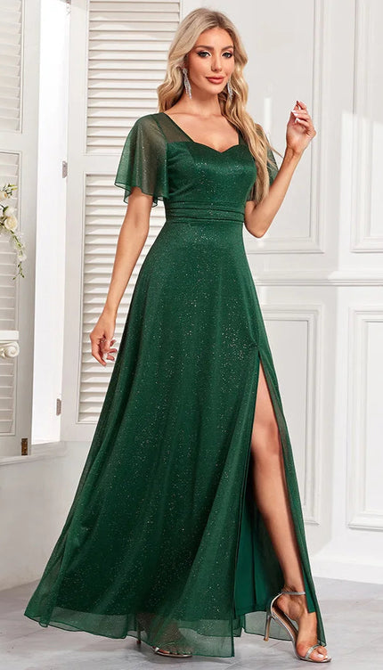 Robe mousseline verte - Robe Addict