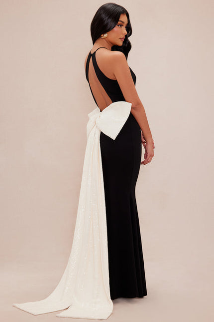 Robe noir avec noeud - Robe Addict