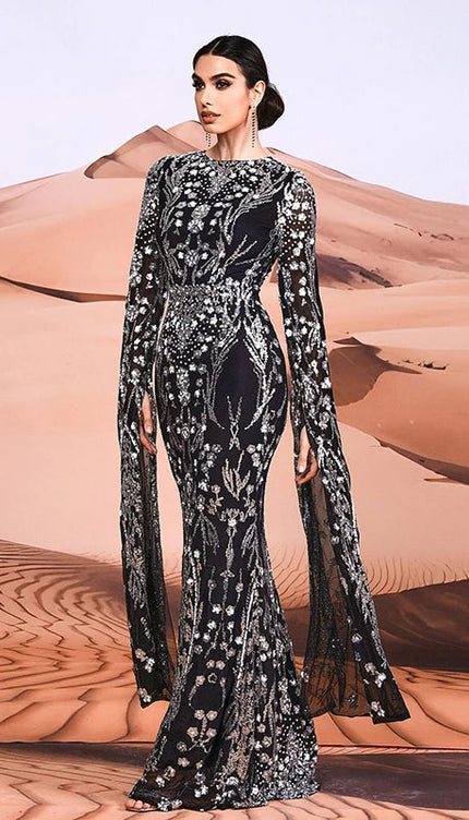 Robe noir et argenté - Robe Addict