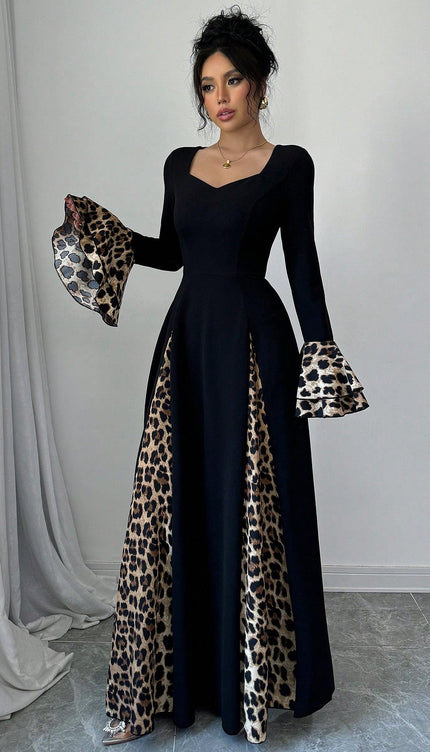 Robe noir et leopard - Robe Addict