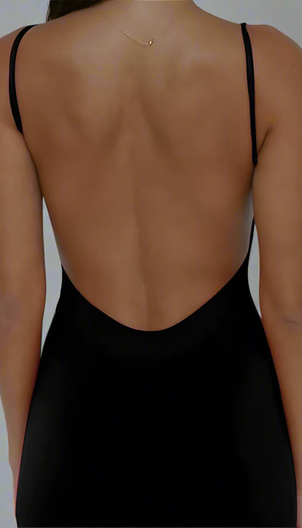Robe noir moulante longue - Robe Addict