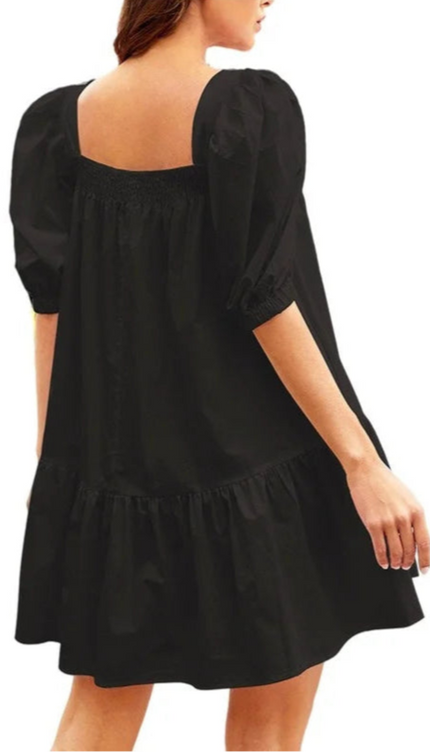 Robe noire volant - Robe Addict