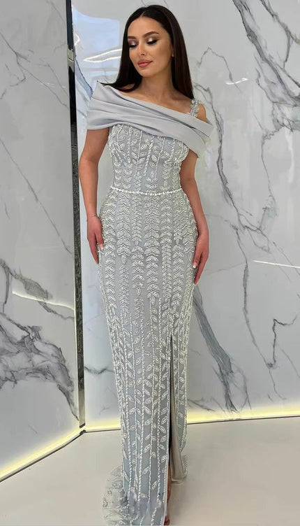 Robe paillette grise - Robe Addict