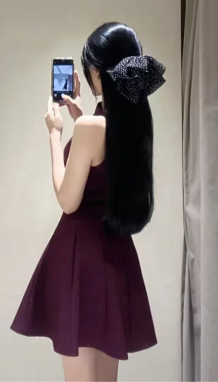 Robe patineuse bordeaux - Robe Addict