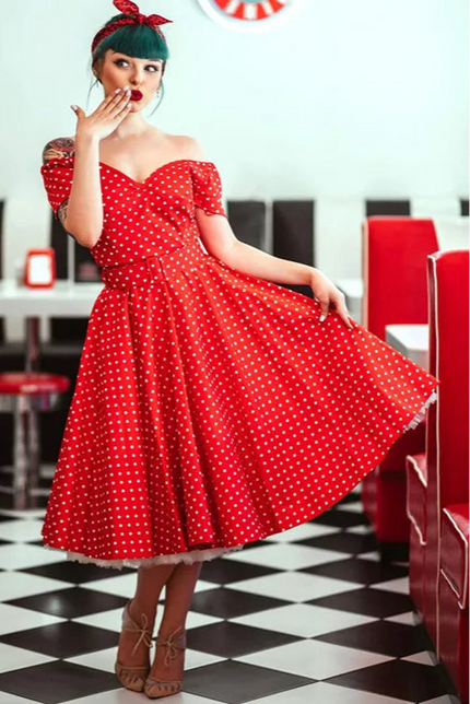 Robe pin up rouge - Robe Addict