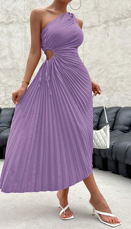 Robe plissée asymétrique - Robe Addict