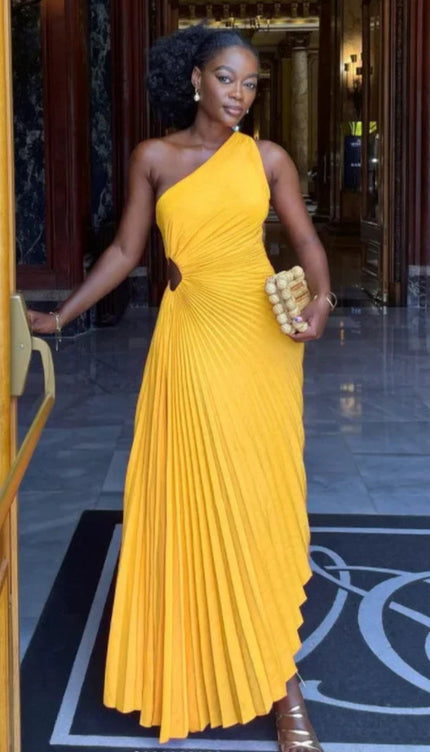 Robe plissée asymétrique - Robe Addict