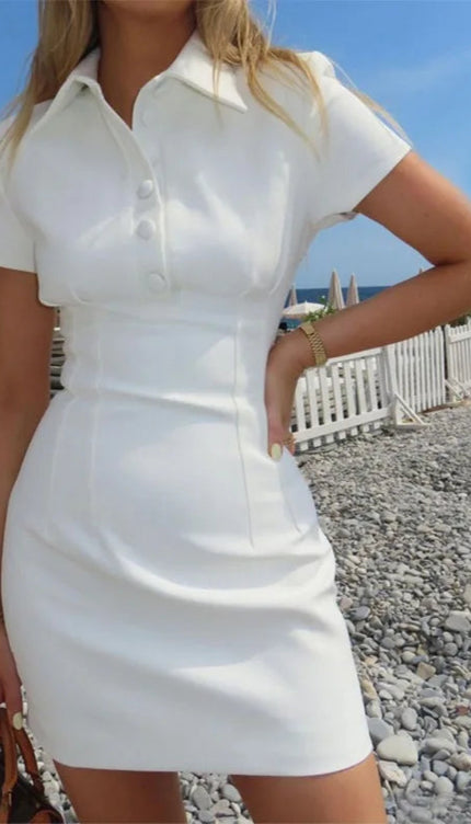 Robe polo blanche - Robe Addict