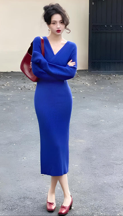 Robe portefeuille laine - Robe Addict