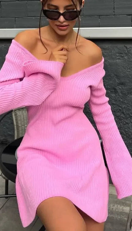 Robe pull col v - Robe Addict