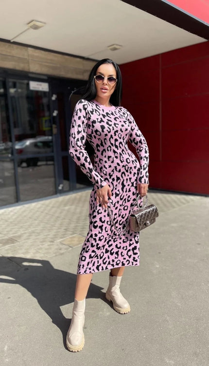 Robe pull leopard - Robe Addict